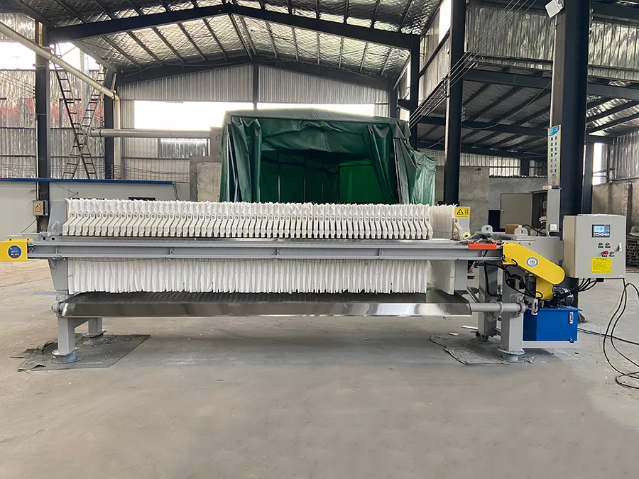 程控自动集液翻板压滤机实拍图