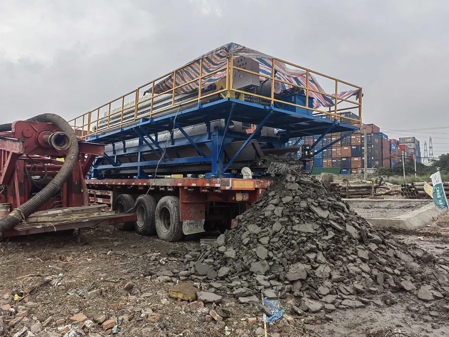 打桩污泥压滤机处理泥浆处理现场